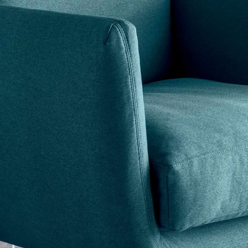 Vardagsrumsfåtölj med val av vridbar eller fast bas Tillverkad i Italien - Ironiskt Viadurini