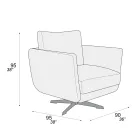 Vardagsrumsfåtölj med val av vridbar eller fast bas Tillverkad i Italien - Ironiskt Viadurini