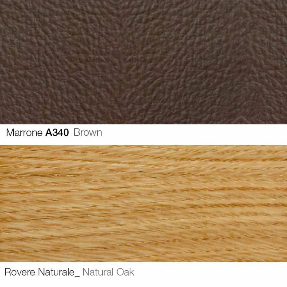 Vardagsrumsfåtölj med fotstöd i läder och trä Tillverkad i Italien - fjäril Viadurini