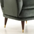 Vadderad stol klassisk design lounge L78xP75cm, Benny Viadurini