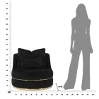 Klädd och stoppad vardagsrumsfåtölj i tyg med dekorationer - lapp Viadurini