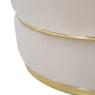 Klädd och stoppad vardagsrumsfåtölj i tyg med dekorationer - lapp Viadurini