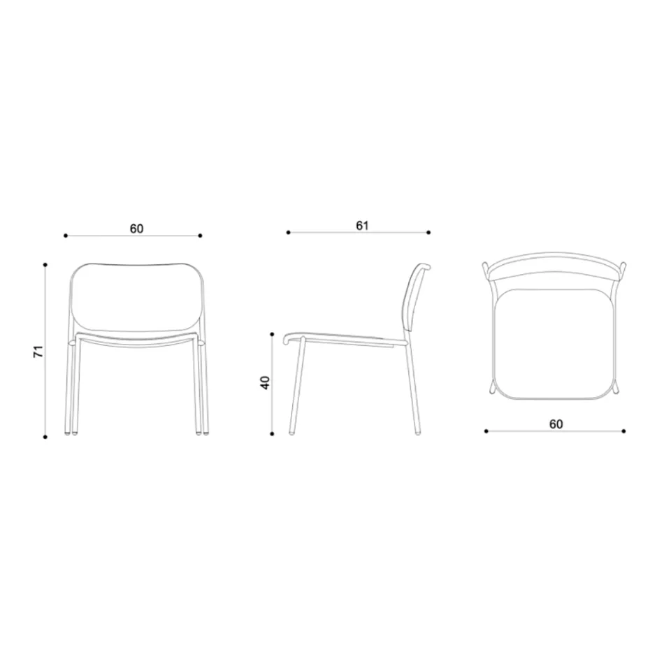 Vardagsrumsfåtölj i trä och metall Tillverkad i Italien 2 delar - Saffia Viadurini