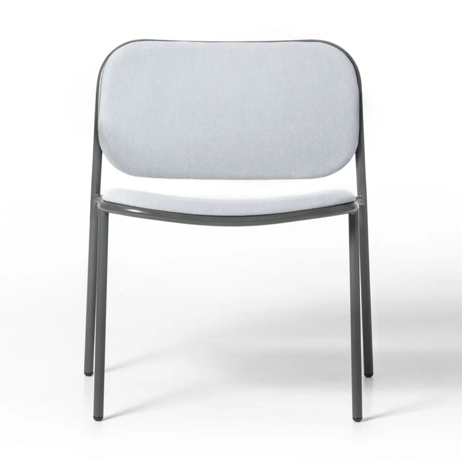 Vardagsrumsfåtölj i tyg och metall Tillverkad i Italien 2 delar - Sangria Viadurini