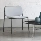 Vardagsrumsfåtölj i tyg och metall Tillverkad i Italien 2 delar - Sangria Viadurini