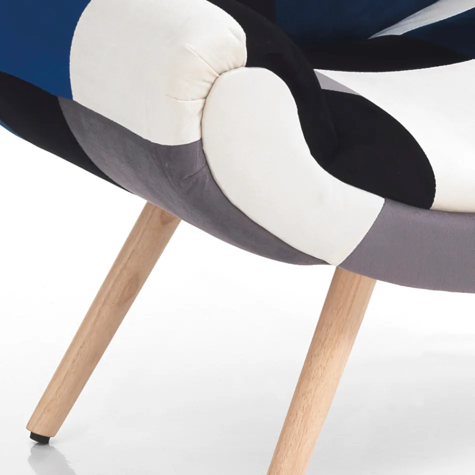 Patchwork Tyg Vardagsrumsfåtölj - Bromo Viadurini