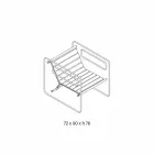 Vardagsrumsfåtölj i glas och sittplats i vitt läder modern design - Tecna Viadurini