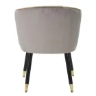 Vardagsrumsfåtölj stoppad i tyg med moderna träben - Ezia Viadurini