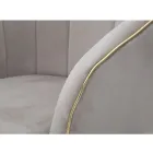 Vardagsrumsfåtölj stoppad i tyg med moderna träben - Ezia Viadurini