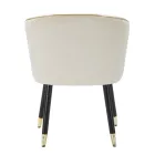 Vardagsrumsfåtölj stoppad i tyg med moderna träben - Ezia Viadurini