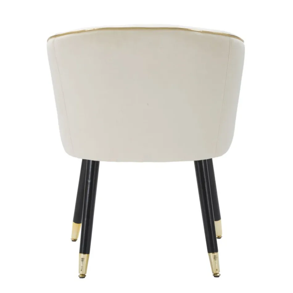 Vardagsrumsfåtölj stoppad i tyg med moderna träben - Ezia Viadurini