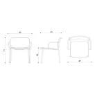 Vardagsrumsfåtölj klädd i tyg Made in Italy 2 delar - Sangria Viadurini