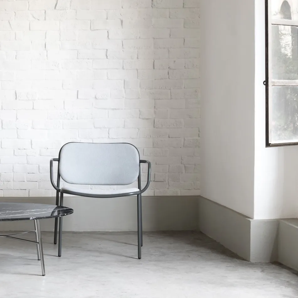 Vardagsrumsfåtölj klädd i tyg Made in Italy 2 delar - Sangria Viadurini