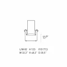 Vardagsrumsfåtölj klädd i svart och vitt sammet tillverkad i Italien - Gedda Viadurini