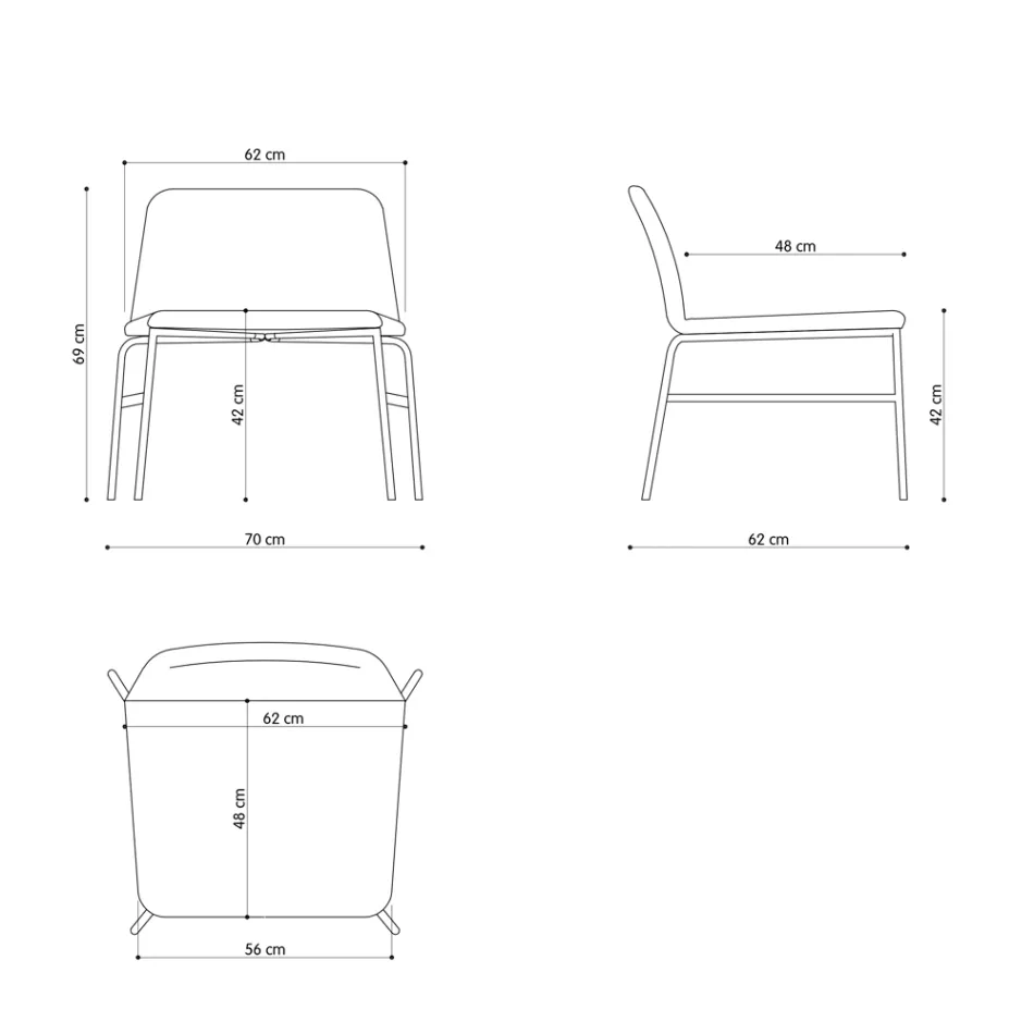 Högkvalitativ vardagsrumsfåtölj i tyg och metall Tillverkad i Italien - Molde Viadurini