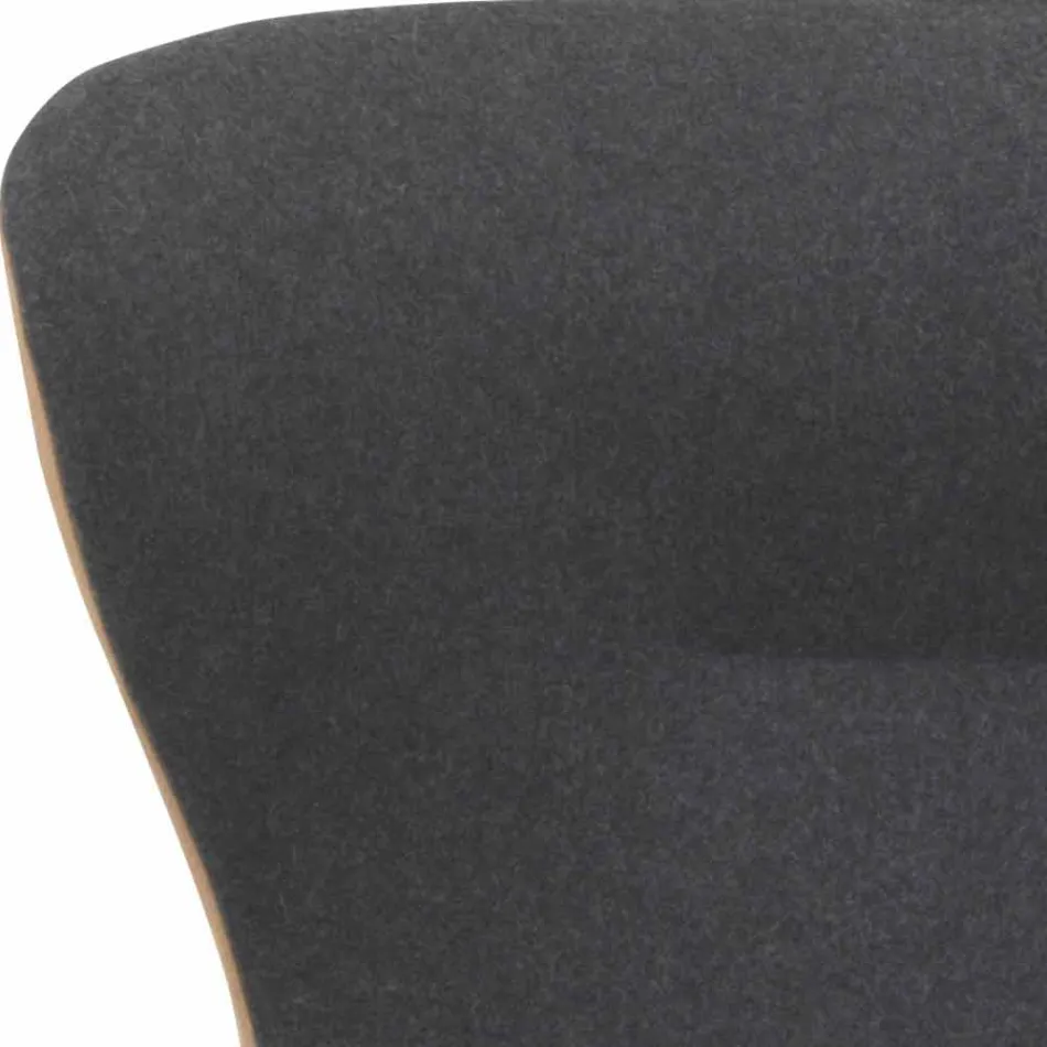 Vridbar vardagsrumsfåtölj i läder och metall tillverkad i Italien - fjäril Viadurini