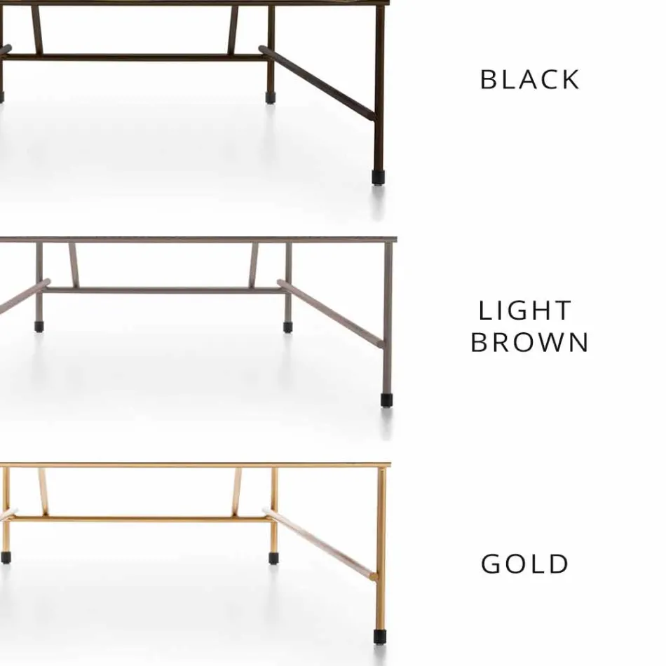 Tyg Vardagsrumsfåtölj med metallkonstruktion Tillverkad i Italien - Manila Viadurini