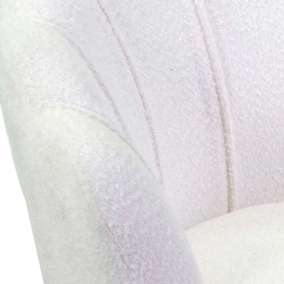 Vardagsrumsfåtölj av metall och tyg - bakgrund Viadurini