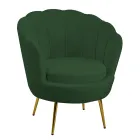 Vardagsrumsfåtölj av metall och sammet - bakgrund Viadurini