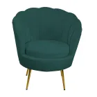 Vardagsrumsfåtölj av metall och sammet - bakgrund Viadurini