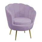 Vardagsrumsfåtölj av metall och sammet - bakgrund Viadurini