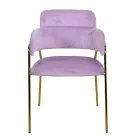 Vardagsrumsfåtölj i guldmetall och sammet - Flag Viadurini