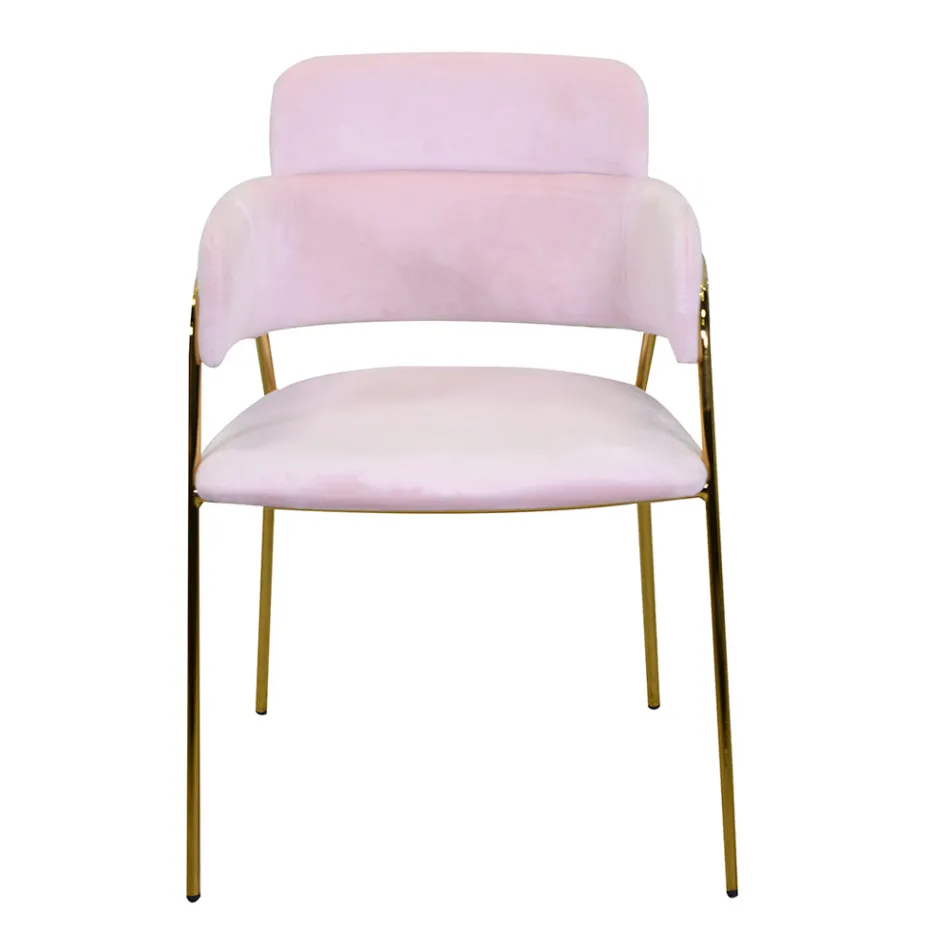 Vardagsrumsfåtölj i guldmetall och sammet - Flag Viadurini