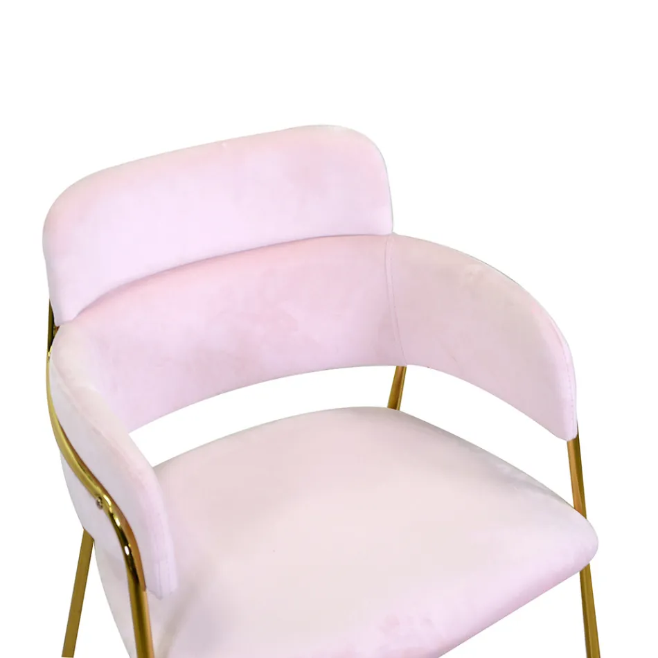 Vardagsrumsfåtölj i guldmetall och sammet - Flag Viadurini