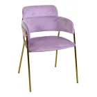 Vardagsrumsfåtölj i guldmetall och sammet - Flag Viadurini