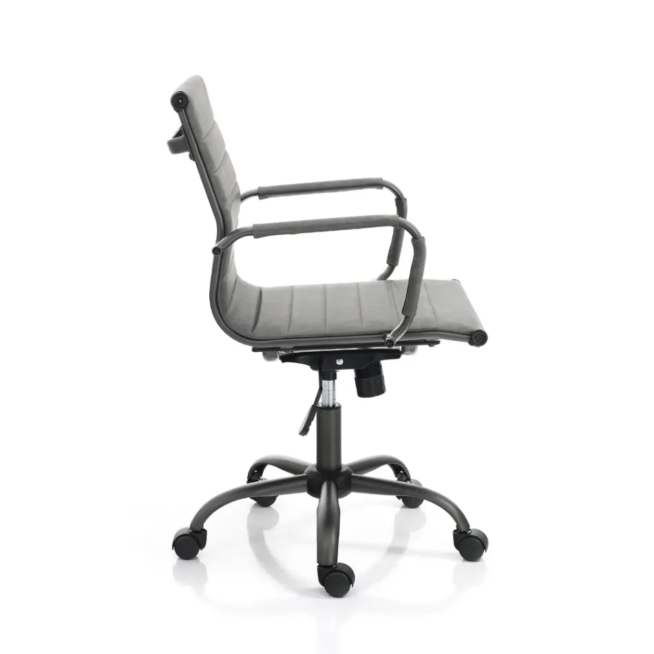 Kontorsfåtölj med högt eller lågt ryggstöd - Rubidio Viadurini