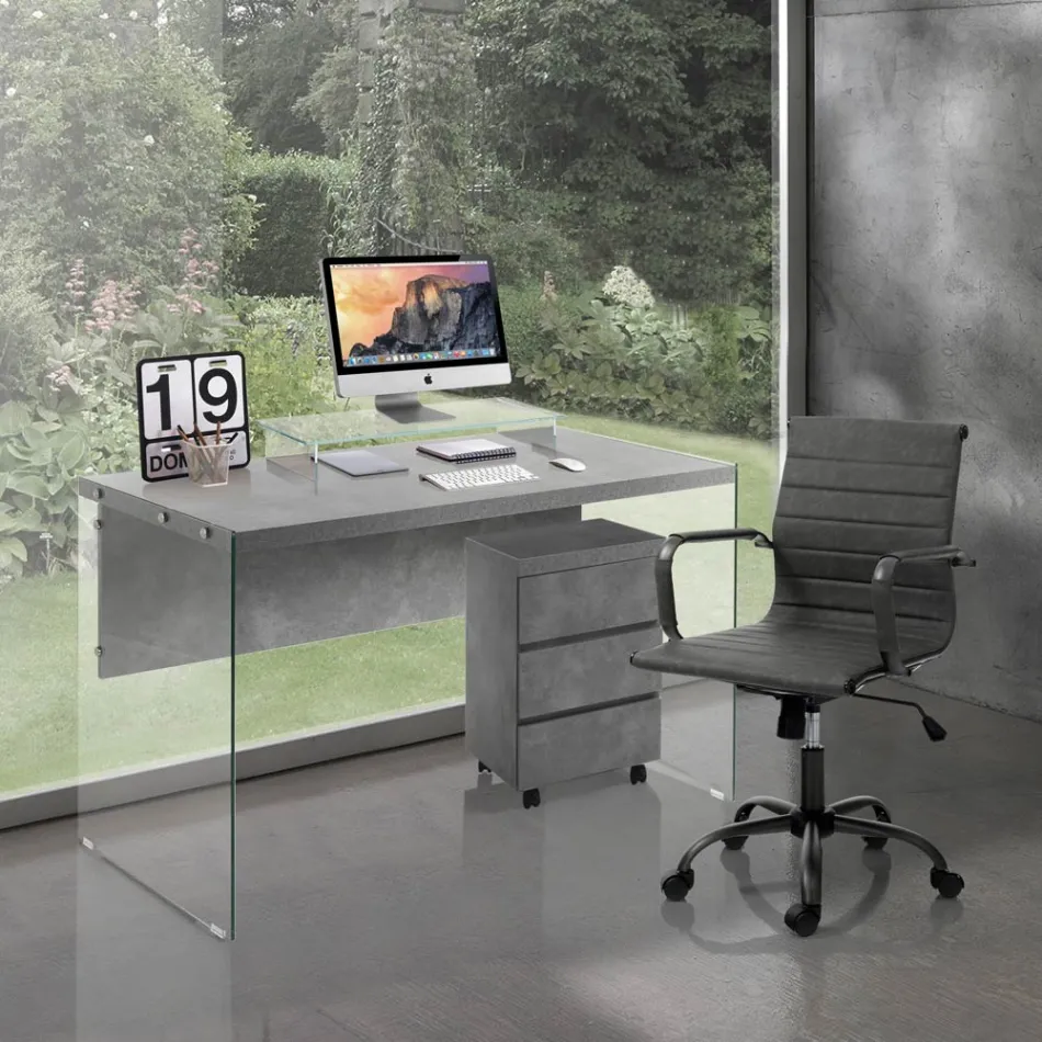 Kontorsfåtölj med högt eller lågt ryggstöd - Rubidio Viadurini