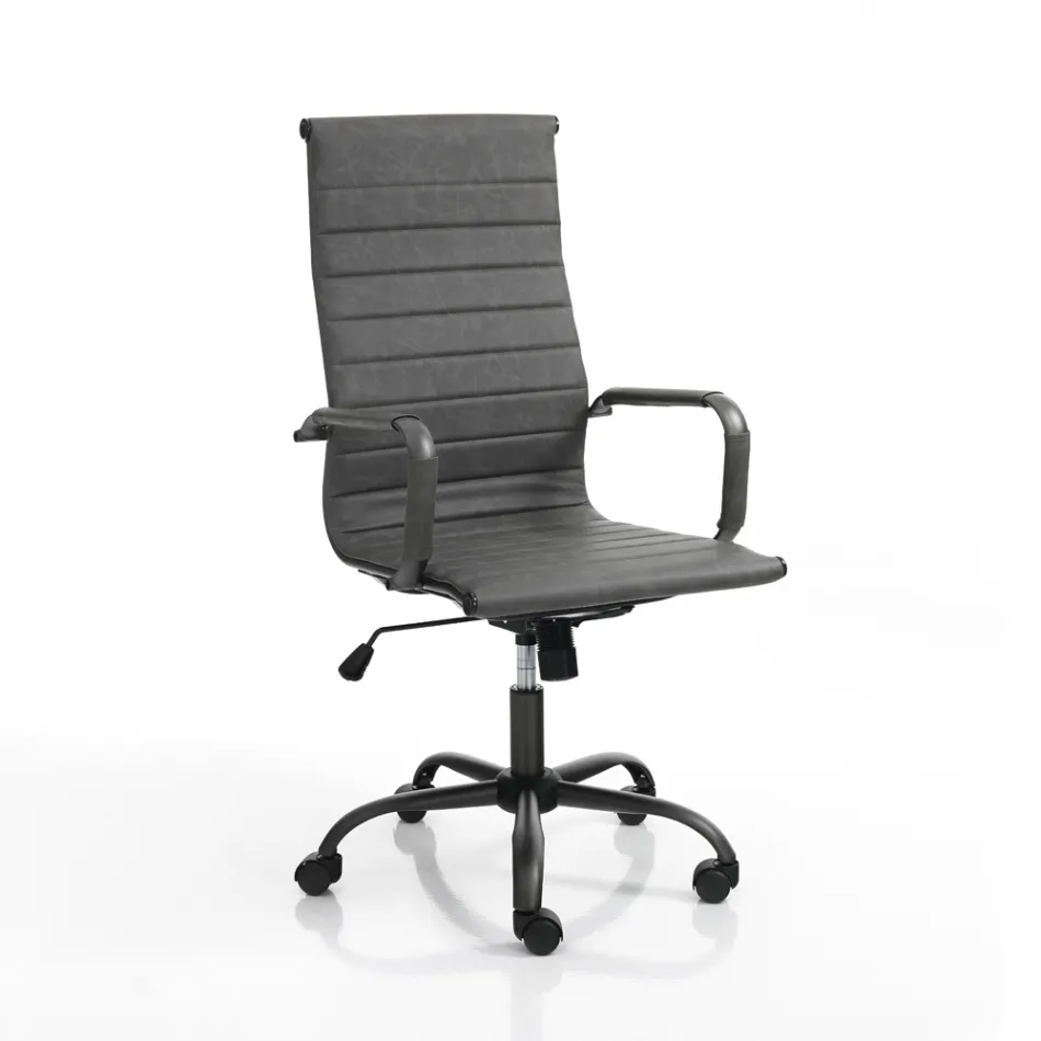 Kontorsfåtölj med högt eller lågt ryggstöd - Rubidio Viadurini