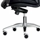 Swivel Executive Office Chair in Leather and Faux Leather - Oliviero Viadurini