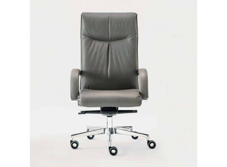 Swivel Executive Office Chair in Leather and Faux Leather - Oliviero Viadurini