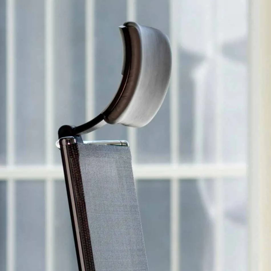 Ergonomisk svängbar kontorsstol med hjul och nackstöd - Gimiglia Viadurini