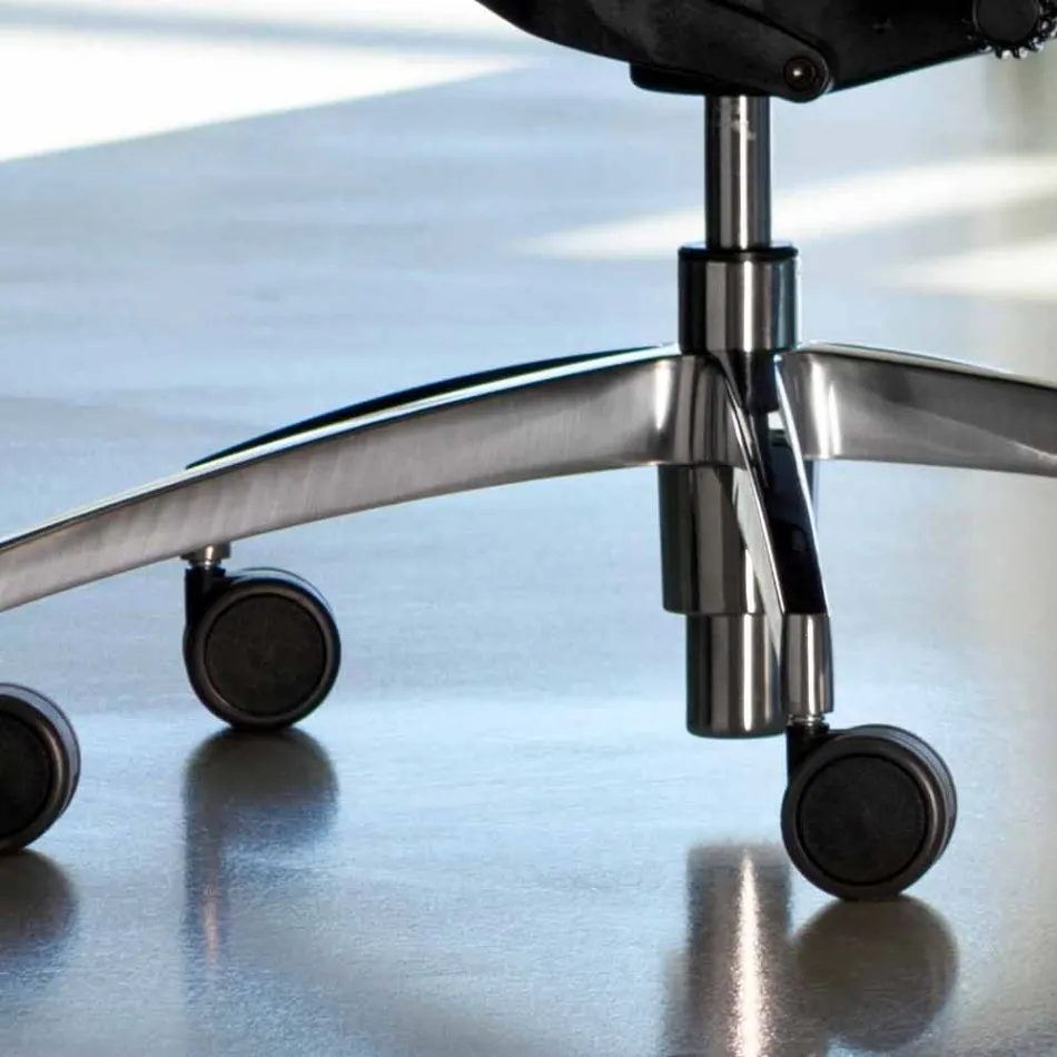 Ergonomisk svängbar kontorsstol med hjul och nackstöd - Gimiglia Viadurini