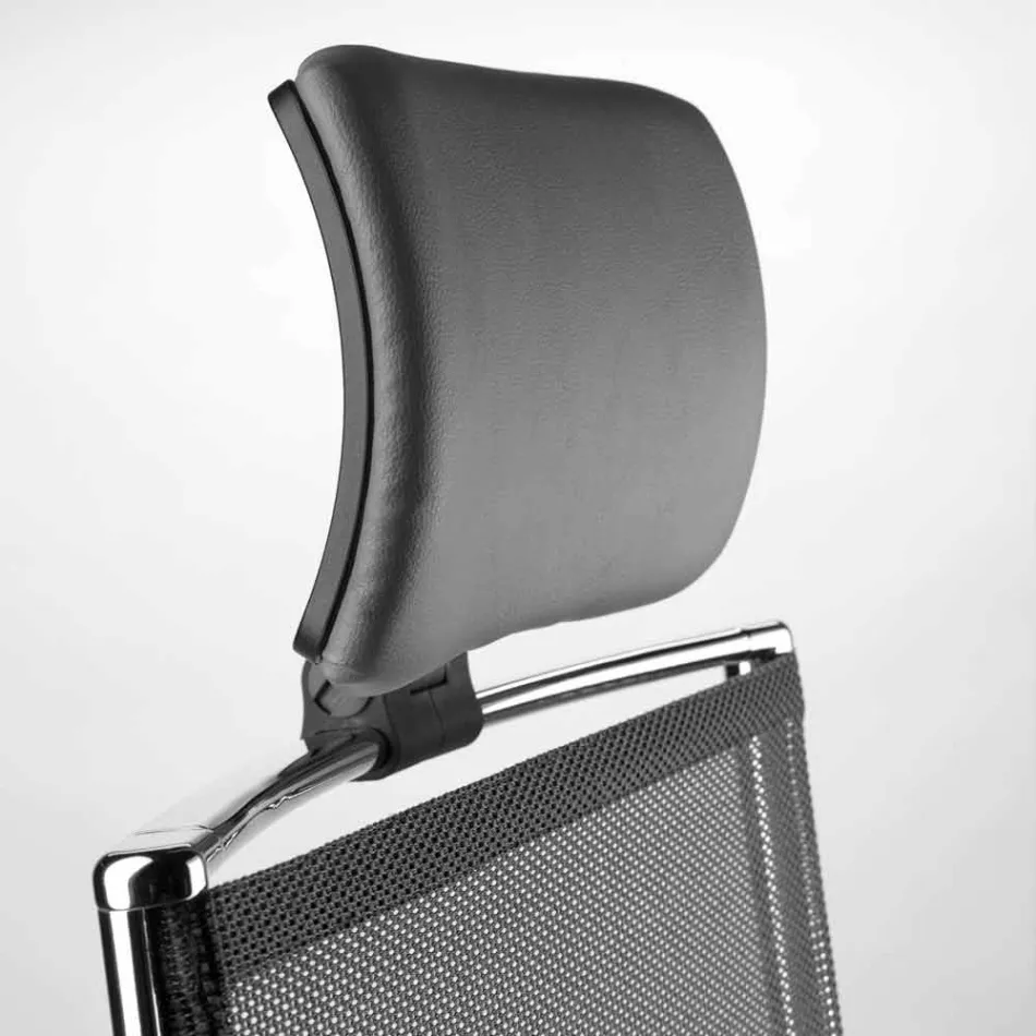 Ergonomisk svängbar kontorsstol med hjul och nackstöd - Gimiglia Viadurini