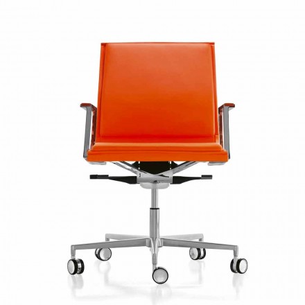 Ergonomisk kontorsstol med läder eller tyg Nulite Viadurini