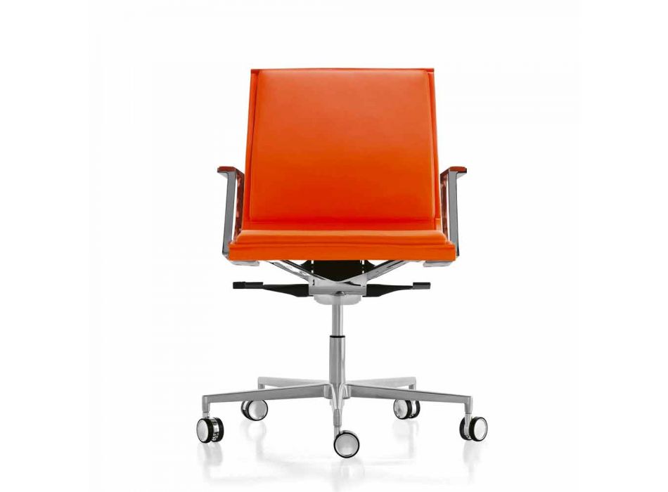 Ergonomisk kontorsstol med läder eller tyg Nulite Viadurini