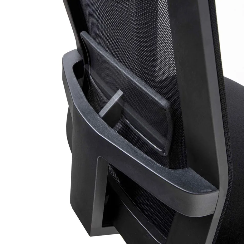 Vridbar kontorsfåtölj med gaslyft i teknisk tyg och nät - kontor Viadurini