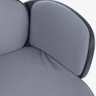 Justerbar vridbar kontorsstol i stål och polyester - Luigio Viadurini