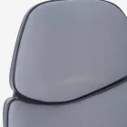 Justerbar vridbar kontorsstol i stål och polyester - Luigio Viadurini