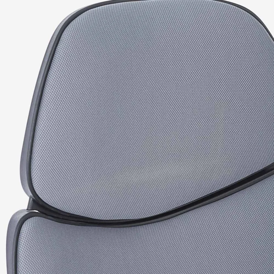 Justerbar vridbar kontorsstol i stål och polyester - Luigio Viadurini