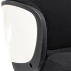 Justerbar vridbar kontorsstol i stål och polyester - Luigio Viadurini