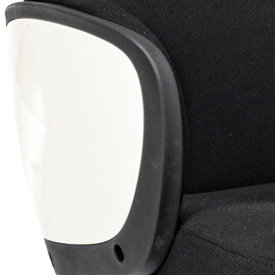 Justerbar vridbar kontorsstol i stål och polyester - Luigio Viadurini