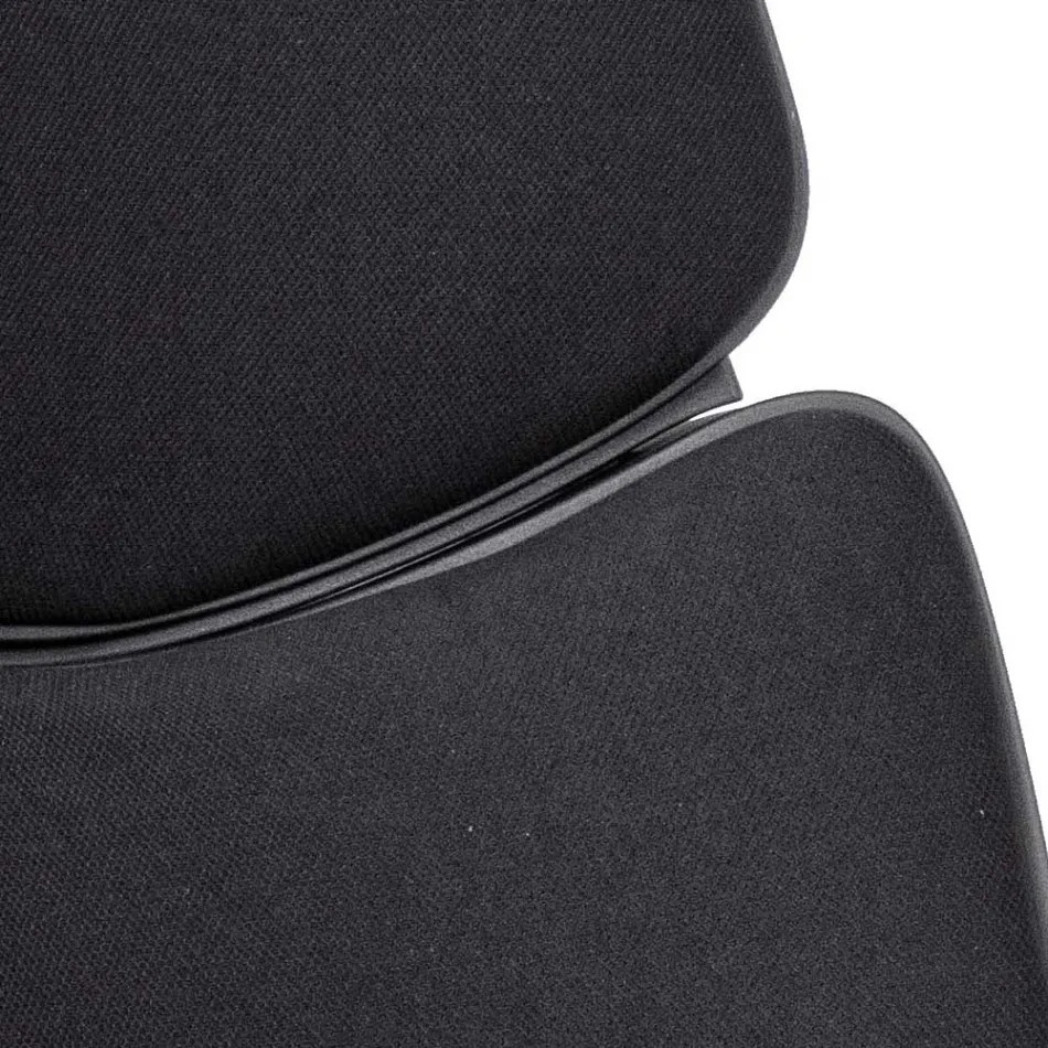 Justerbar vridbar kontorsstol i stål och polyester - Luigio Viadurini