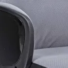 Justerbar vridbar kontorsstol i stål och polyester - Luigio Viadurini