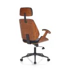 Kontorsfåtölj i trä, syntetiskt läder och metall - Alaccia Viadurini