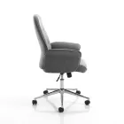 Kontorsfåtölj i metall och tyg och justerbar upphöjning - guld Viadurini