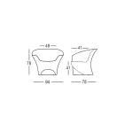 Outdoor Design Fåtölj i matt eller lackad polyeten Tillverkad i Italien - Conda Viadurini